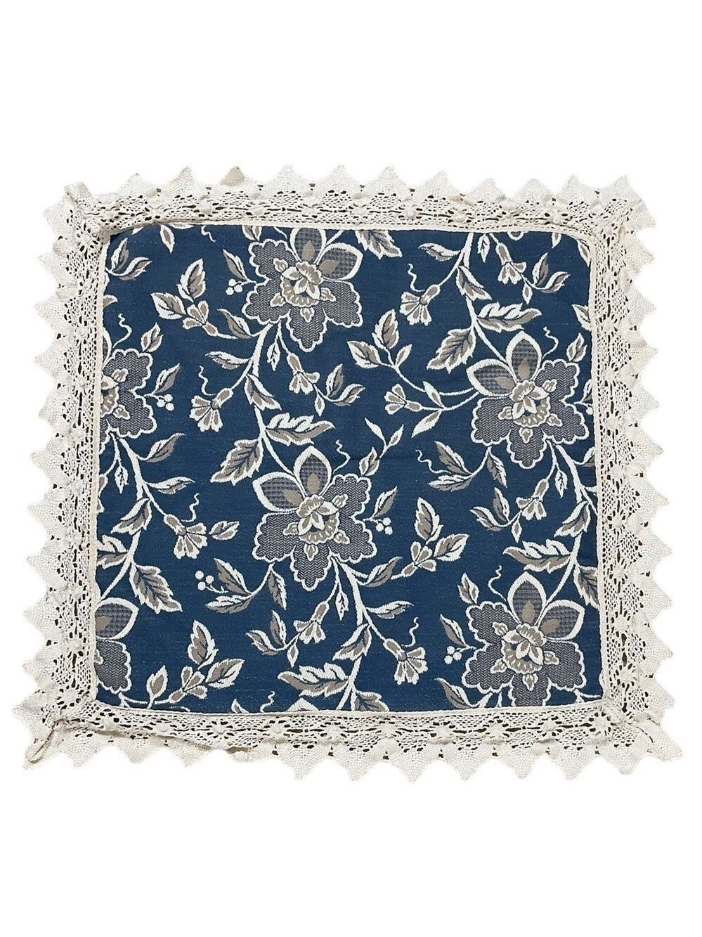 Floral with Lace Linen Source 100% cotton Pillow Sham 18” X 17.5”